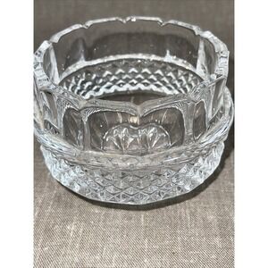 Shannon Crystal  Candy ‎ Trinket Bowl Vintage Tulip Rose Hatchcut